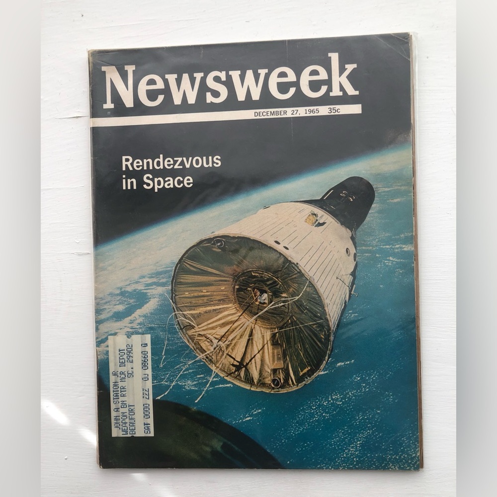 Newsweek Magazine December 27 1965 Rendezvous in Space Vintage